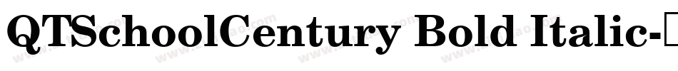 QTSchoolCentury Bold Italic字体转换
